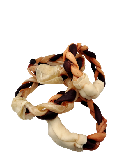 Large Braided Beef Collagen Ring - 6"