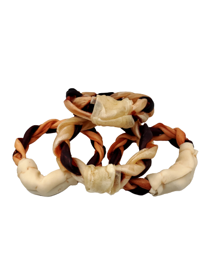 Large Braided Beef Collagen Ring - 6"