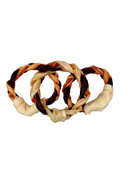 Large Braided Beef Collagen Ring - 6"