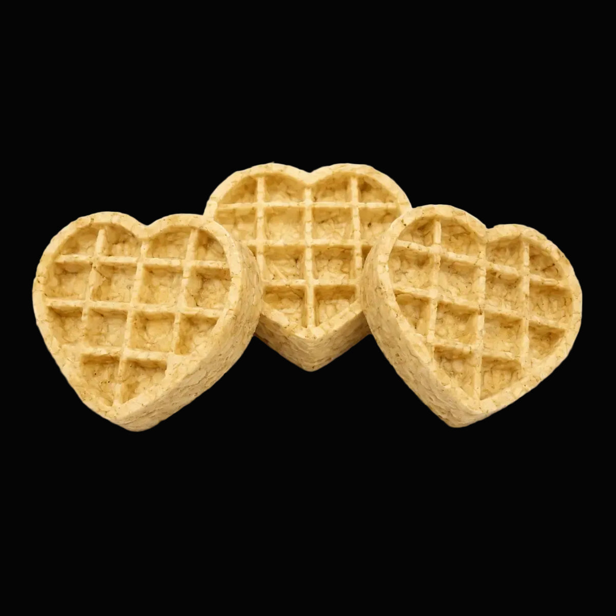 3″ Buffalo Collagen Heart Waffle – Edible “Lick Mat”